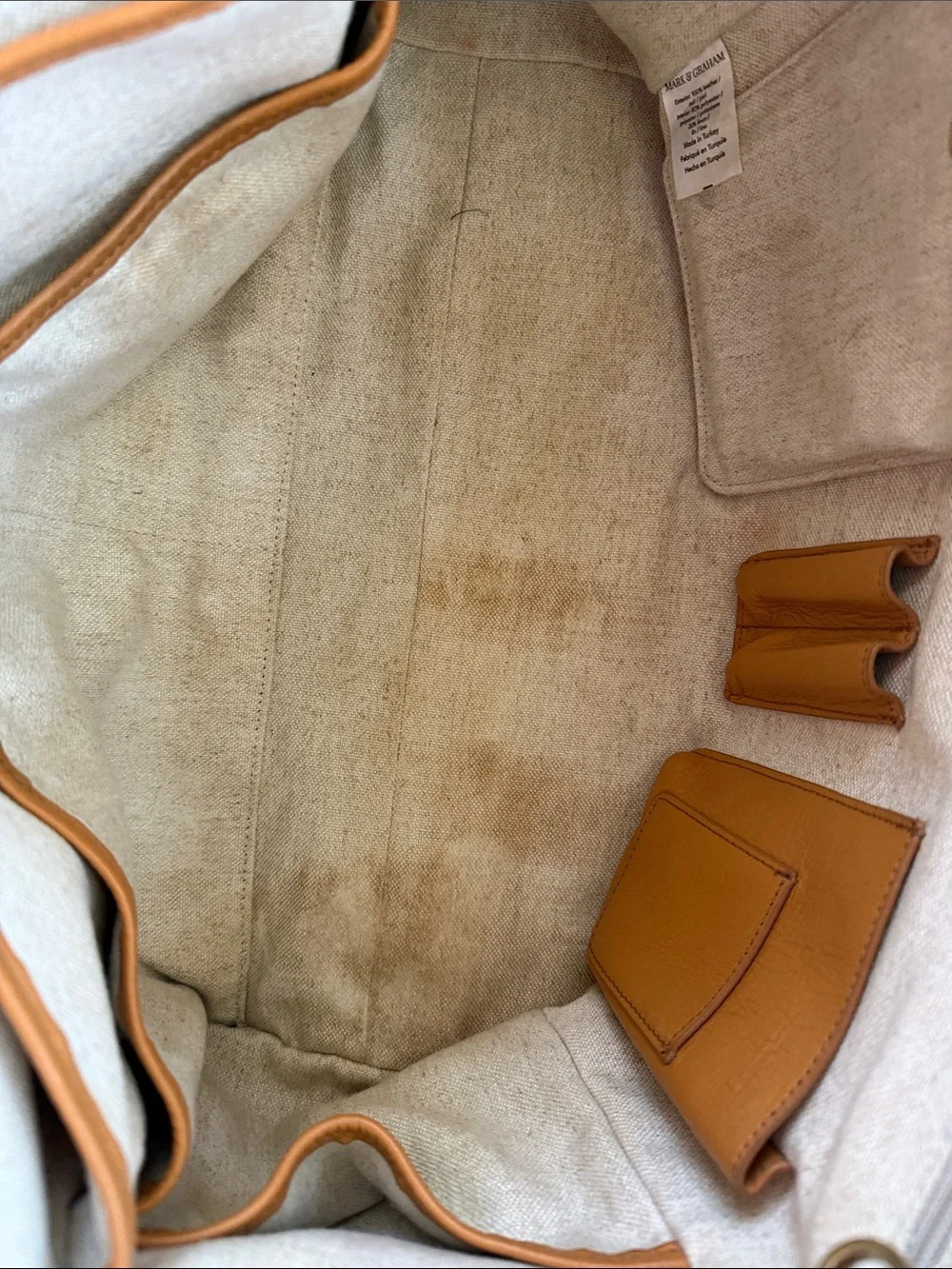 Mark and Graham Large Leather Tote/Work Bag with Removable Shoulder Strap,Unisex